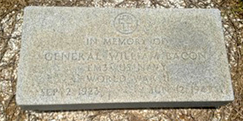 General William Bacon - marker