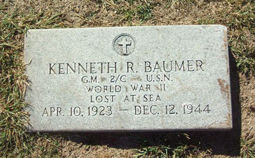 Kenneth Ripley Baumer marker