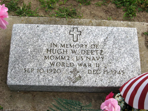 Hugo Waldo Deetz marker