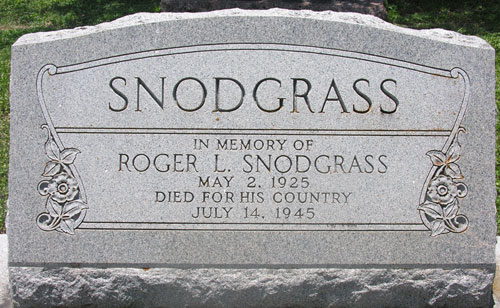 Roger Lamar Snodgrass marker