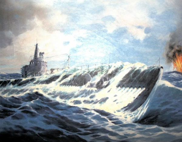 USS Bullhead (SS-332) painting
