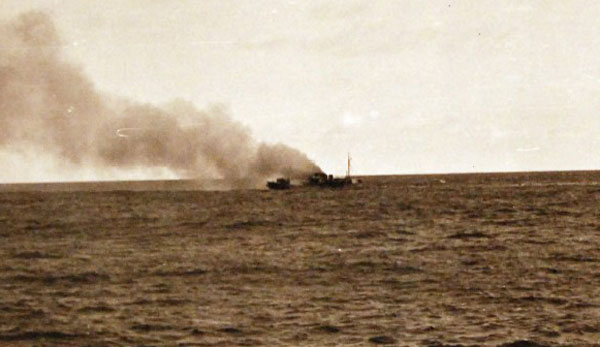Ebisu Maru No. 5 being attacked by Scorpion