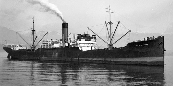 Meizan Maru as SS City of Vancouver - Photo by Walter E. Frost