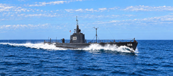 USS Grayling - colorized photo by Mark J. Bostic